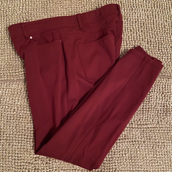 White House Black Market Pants - WHBM White House Black Market Red Ponte Skinny 5 Pocket Ankle Pants Size 8